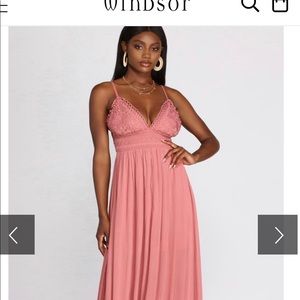 Windsor Breezy babe crochet maxi dress